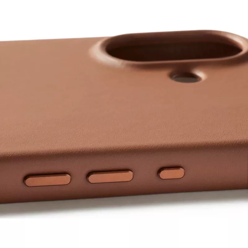 Mujjo Full Leather Case MagSafe vāciņš priekš iPhone 17 Brown