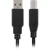 USB 2.0 kabelis, USB-A spraudnis > USB-B spraudnis (melns, 0,5 m)