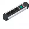 Power Extension Bachmann PRIMO 1.75 m 3 AC Outlets Melns pelēka