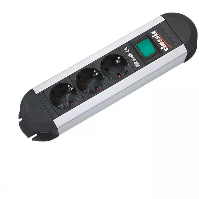 Power Extension Bachmann PRIMO 1.75 m 3 AC Outlets Melns pelēka