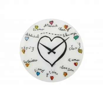 NeXtime klok 8030 Loving You, Ø43 cm, sienas, balts/daudzkrāsains