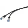 Renkforce RF-4673692 tīkla kabelis melns 10 m Cat6a S/FTP (S-STP) (RF-4673692)