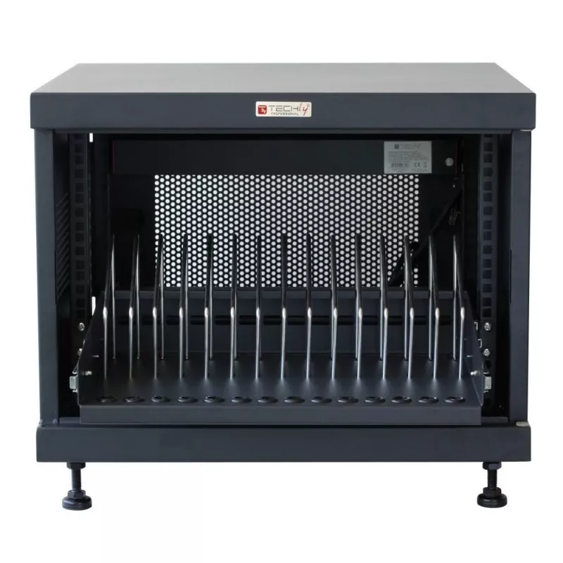 Statīva plaukts TECHLY 367652 kabeļu organizators ar 3M līmējošu stiprinājumu, tērauds, 550×550×410 mm, melns