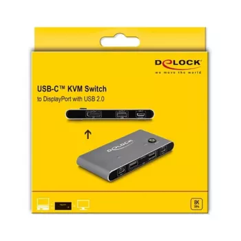 KVM slēdzis DeLOCK 11487 USB 8K Ultra HD 144 Hz