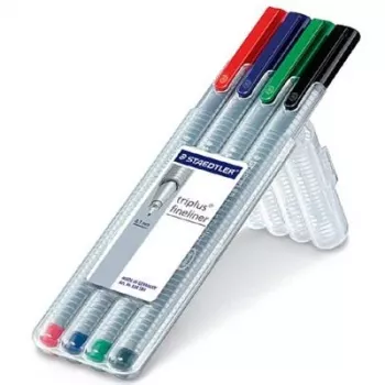 Staedtler 334 SB4 finieris Melna Zila Zaļa Sarkana