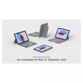 inateck tastatūra iPad 11 iPad 10. paaudzei Com. QWERTZ pelēka