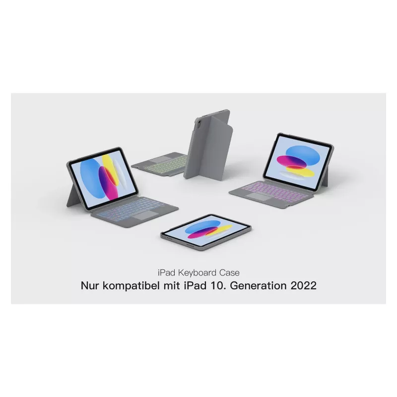 inateck tastatūra iPad 11 iPad 10. paaudzei Com. QWERTZ pelēka