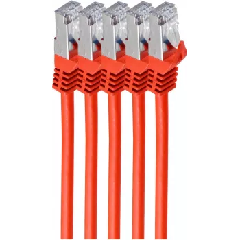 Tīkla kabelis ShiverPeaks BS75513-R-SET5 sarkans 3m Cat7 S/FTP