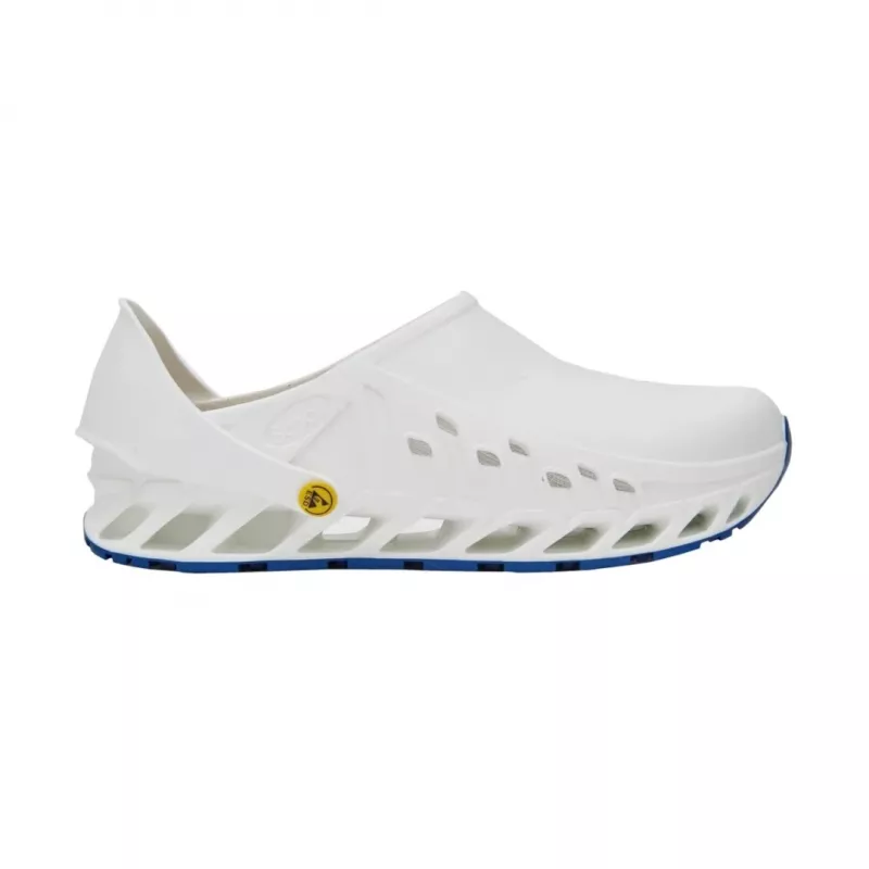 Koka tupeles Mobilex Evoflex unisex baltas EU 46 (UK 11) — sintētiska virsa, mikrošķiedras odere, 4 cm papēdis