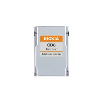 Iekšējais NVMe SSD Kioxia CD8‑R 7.68 TB 2.5 collu PCIe 4.0 x4, NVMe 1.4, TLC, 7100/6000 MB/s