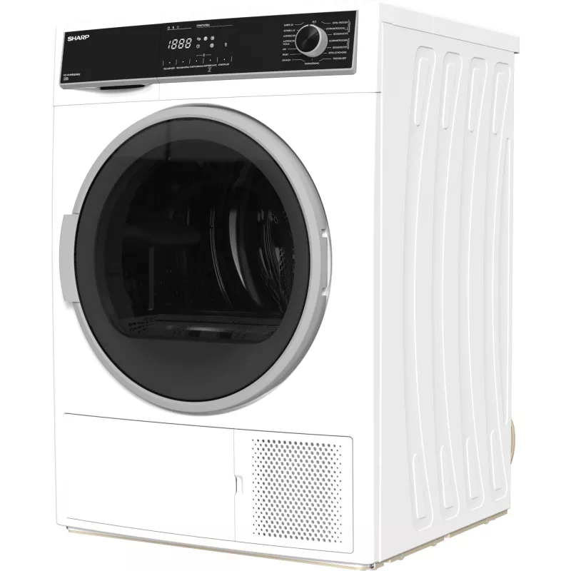 Sharp KD-HHH8S8GW3-DE veļas žāvētājs Brīvstāvoša Ielādēšana no priekšas 8 kg Balts