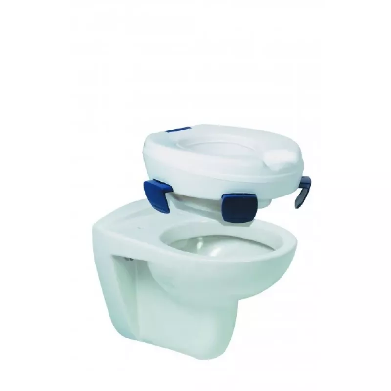 Tualetes poda paaugstinājums HERDEGEN Sahag 580540 zils balts apaļš 410×420×110 mm polipropilēns, maks. slodze 185 kg