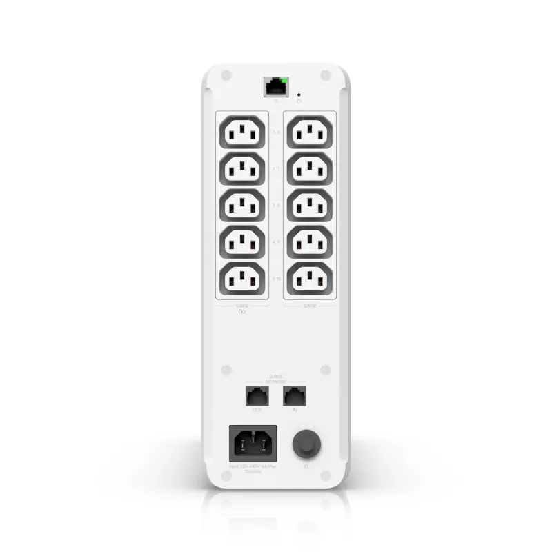Ubiquiti UPS-TOWER-EU Unifi vadāmais 1 kVA nepārtrauktās barošanas avots ar 10 programmatūras atiestatāmām kontaktligzdām