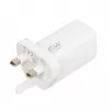 iBOX C-65 Balts, GaN 65W universāls lādētājs ar UK kontaktdakšu