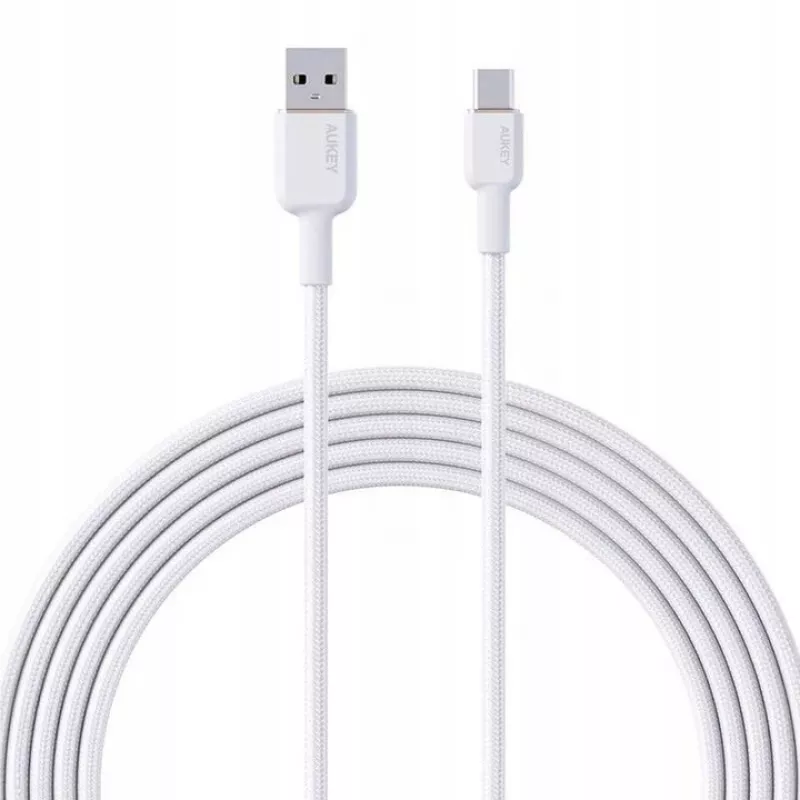 AUKEY CB-NAC1 Balts Nylon vads USB C - USB A