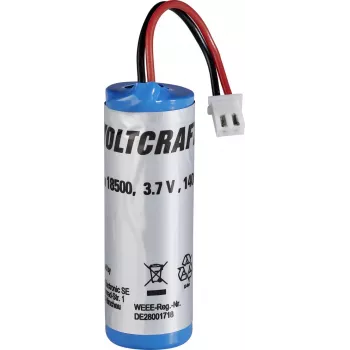 VOLTCRAFT 18500 Li-Ion rezerves akumulators tips 18500, piemērots (sīkāk) IR-Termometrs IR1000-50CAM, IR-1600 CAM 18500 (18500)