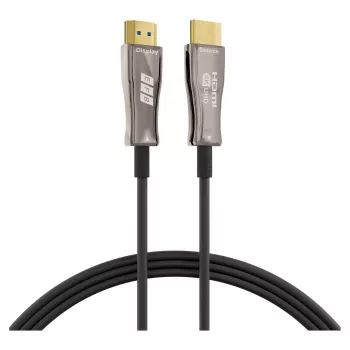 EFB Elektronik HDMI šķiedru optikas kabelis AOC Active 4K60Hz melns - Digitālais/Video/Displejs - 50 m (HDMI-20-00010)