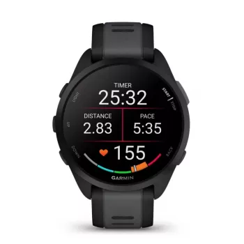 Garmin Forerunner 165 3,05 cm (1.2) AMOLED 43 mm digitāls 390 x 390 pikseļi skārienjūtīgs melns GPS (satelīts)