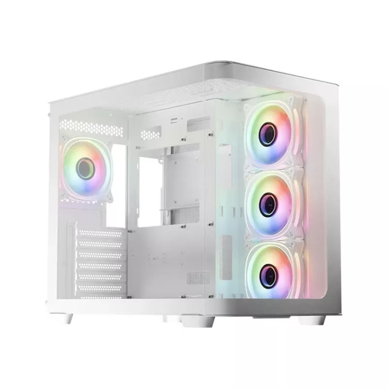 Datora korpuss Midi LC-Power Gaming 8001W Pro-Storm Light, ATX, melns