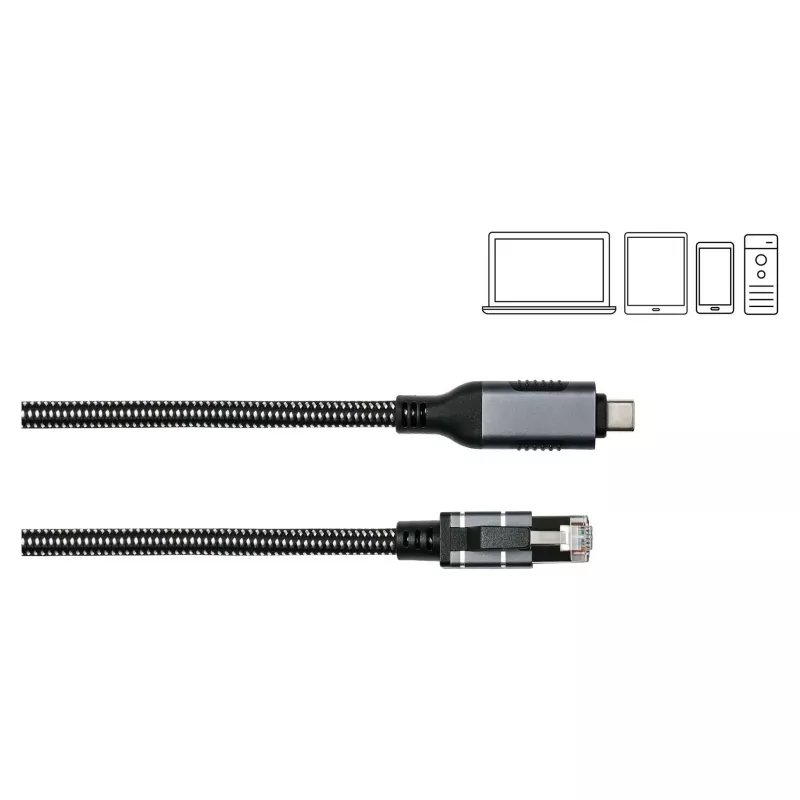 Good Connections Ethernet-kabelis USB-C RJ45, antracīts, 0,5m