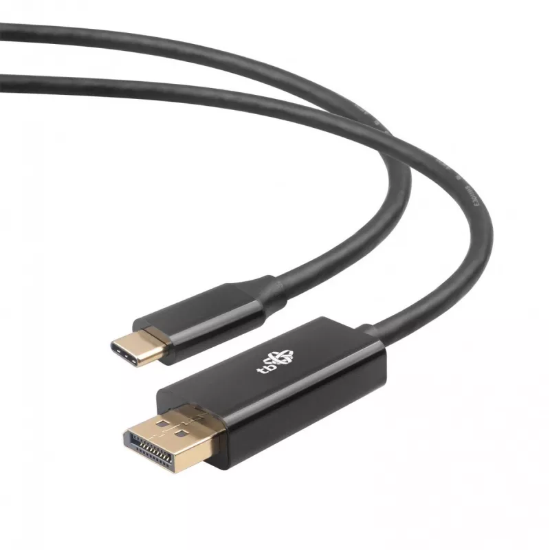 USB-C uz DisplayPort kabelis TB AKTBXVDUSBCDP2B 2 m — melns