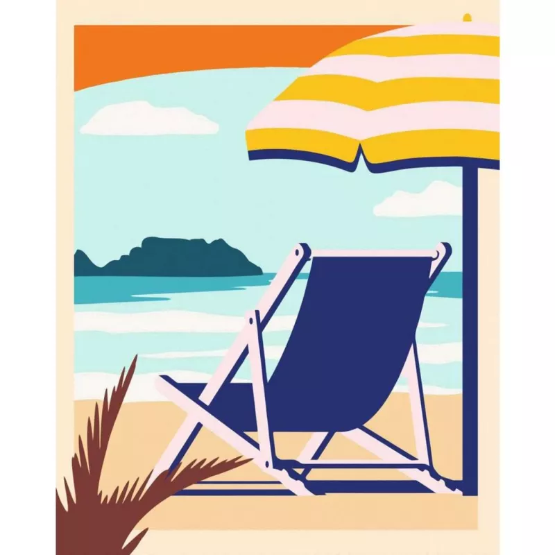 Krāsošanas komplekts Ravensburger CreArt – Relax at the Beach (23897) mākslas komplekts