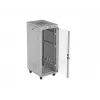 19 collu 32U LANBERG stāvošais rack skapis 600×800 mm pelēks ar stikla durvīm un LCD (plakanais iepakojums)