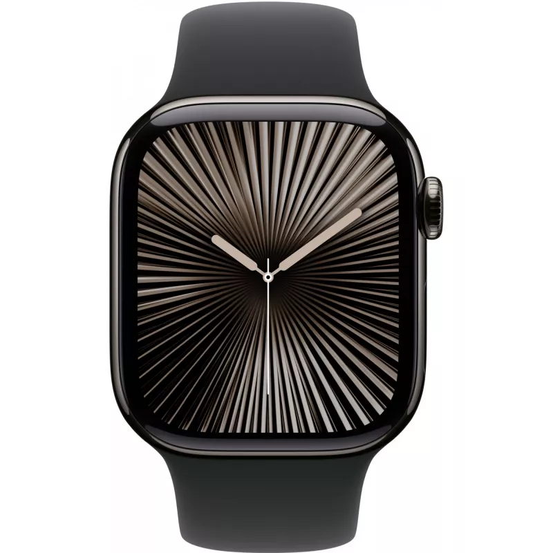 Apple Watch S10 Slate Titanium Sport Band Melns - M/L GPS + Cellular 42mm MWXH3QF/A 2024