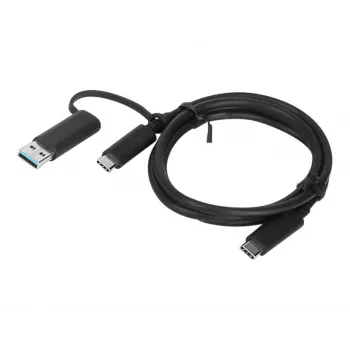 Lenovo 4X90U90618 USB kabelis USB 3.2 Gen 1 (3.1 Gen 1) 1 m USB A/USB C USB C Melns