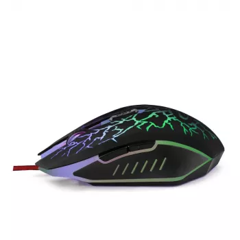 Esperanza MX211 LIGHTNING - Pele - USB - Pele - Optiskā - 6 pogas - Melna