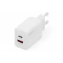 AC iekštelpu USB GaN lādētājs DIGITUS DA-10301 — 30W, 1× USB-C, 1× USB-A, 100–240V, balts