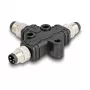 Kabeļu sadalītājs DeLOCK M8 T-Splitter A-coded 4 pin 1 x male to 2 x male