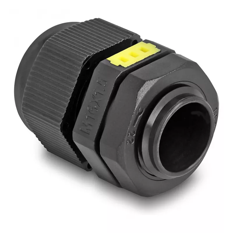 DeLOCK kabeļu blīvslēgs M16 ar ventilāciju IP68 ūdensnecaurlaidīgs melns 2 gab.