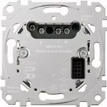 Elektriskais relejs Merten MEG5161-0000, metālisks, 220–230 V maiņstrāva, 50–60 Hz, 10 A, kabelis 2×2,5 mm²