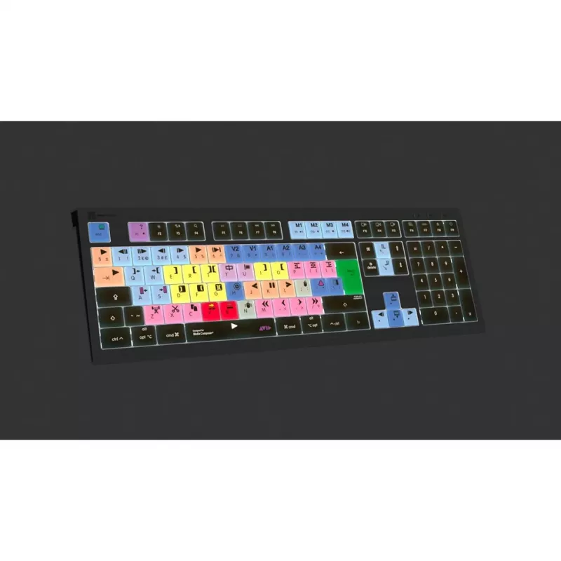 Logickeyboard LKB-MCOM4-A2M-UK tastatūra USB QWERTY angļu melna (LKB-MCOM4-A2M-UK)