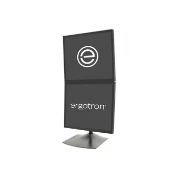 Ergotron DS100 - Montāžas komplekts (28 collu stienis, pamatne, 2 pagriežami savienojumi, 2 VESA adapteri) - šaurs - 2 LCD displejiem - Tērauds, alumīnijs - Melns - Ekrāna izmērs: līdz 68,6 cm (līdz 27 collām)