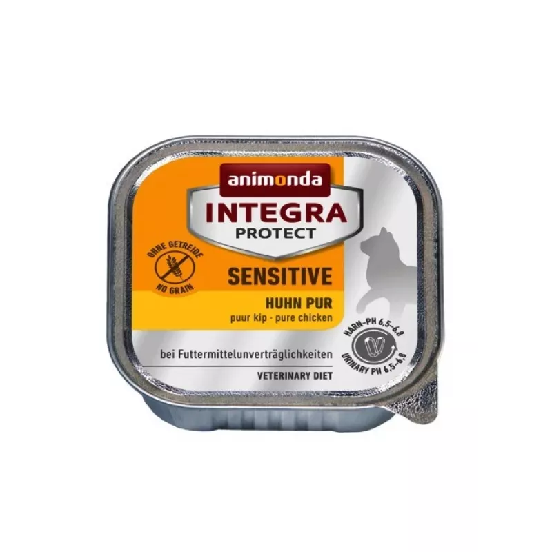 Mitrā kaķu barība Animonda Integra Protect Sensitive Pure Chicken 100 g, bez graudiem, bez lipekļa, pieaugušiem kaķiem, alerģiju atbalstam
