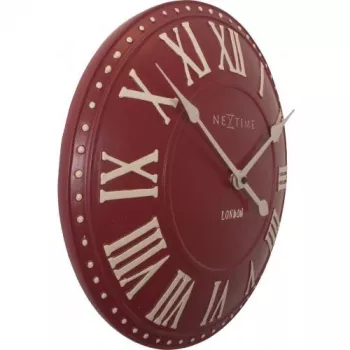 NeXtime klok 3083ro London Roman, Ø34.5 cm, Sienas, Sarkans/ Balts