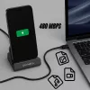 4smarts Charging Dock VoltDock USB-C 60W pelēks (541426)