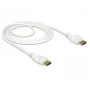 DisplayPort kabelis DeLOCK 85509 1,5 m Balts
