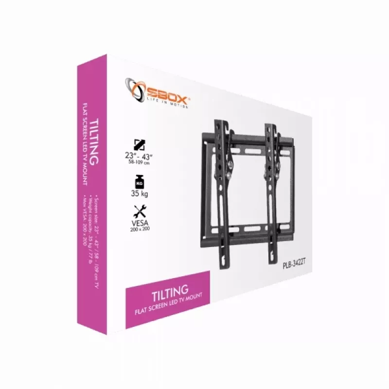 Sbox PLB-3422T Noliecams plakanā ekrāna LED TV stiprinājums 23-43 35kg