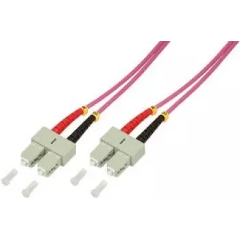 LogiLink - Patch-Cable - SC daudzmodu (M) uz SC daudzmodu (M) - 2,0m - Optiskā šķiedra - 50/125 mikrometri - OM4 - Bez halogēna - viršu violets (FP4SC02)
