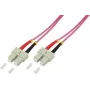 LogiLink - Patch-Cable - SC daudzmodu (M) uz SC daudzmodu (M) - 2,0m - Optiskā šķiedra - 50/125 mikrometri - OM4 - Bez halogēna - viršu violets (FP4SC02)