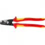 Kabeļu grieznes Knipex 95 18 225 VDE, izolēti rokturi, garums 225 mm