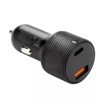 Automašīnas lādētājs everActive CC-50Q QC3.0 75W ar Quick Charge 3.0 atbalstu un USB pieslēgvietām