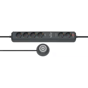 Strāvas pagarinātājs Brennenstuhl Eco-Line Comfort Switch 2m 6 maiņstrāvas rozetes