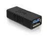 DELOCK USB 3.0-A adapteris USB-A uz USB-A melns, USB 3.0 datu pārsūtīšana