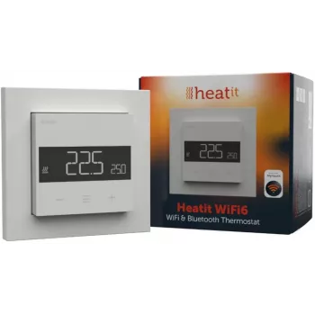 Termostat Heatit WiFi6 Balts RAL 9003 Wi-Fi Termostats 3600W 16A