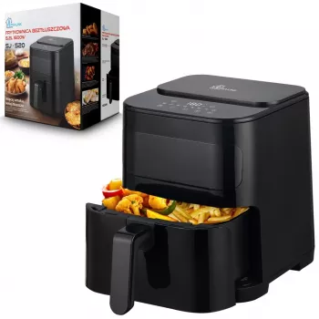 Extralink HOME AIR 5.2L EU SJ-520 cepamā krāsns Viena 1600 W Karstā gaisa cepamā krāsns Melna