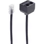 telefona kabelis ShiverPeaks BS71233-8 0,1 m Melns